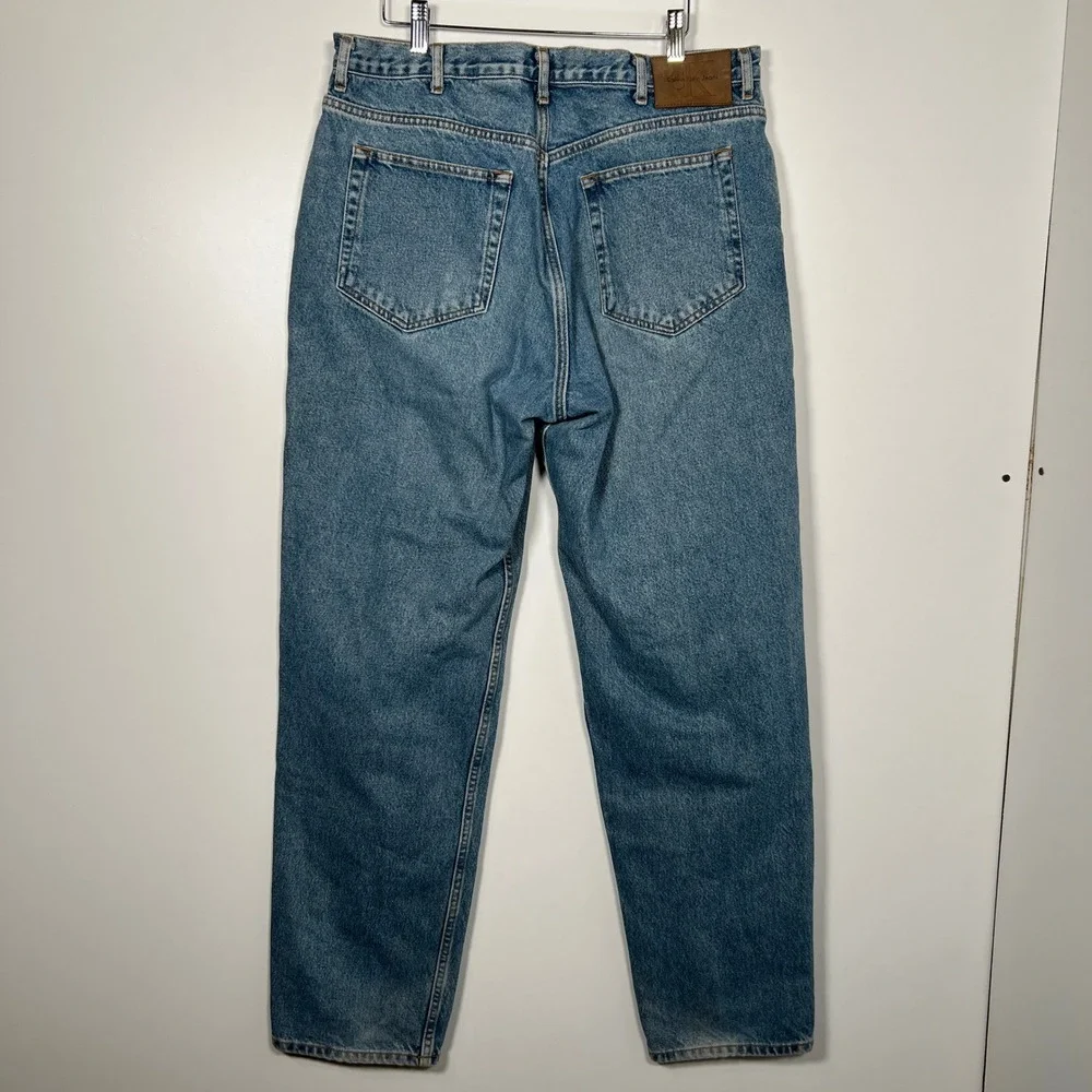 Vintage Calvin Klein Jeans Blue Straight Leg High Rise Medium Wash Denim 36x33 - Picture 3 of 9